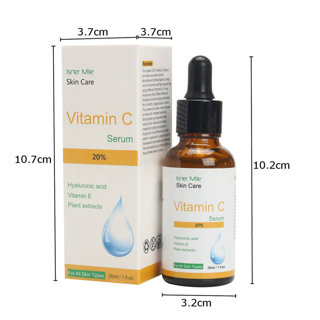 30ml bottle of undiluted Vitamin C essence serum for facial brightening and anti-oxidation.