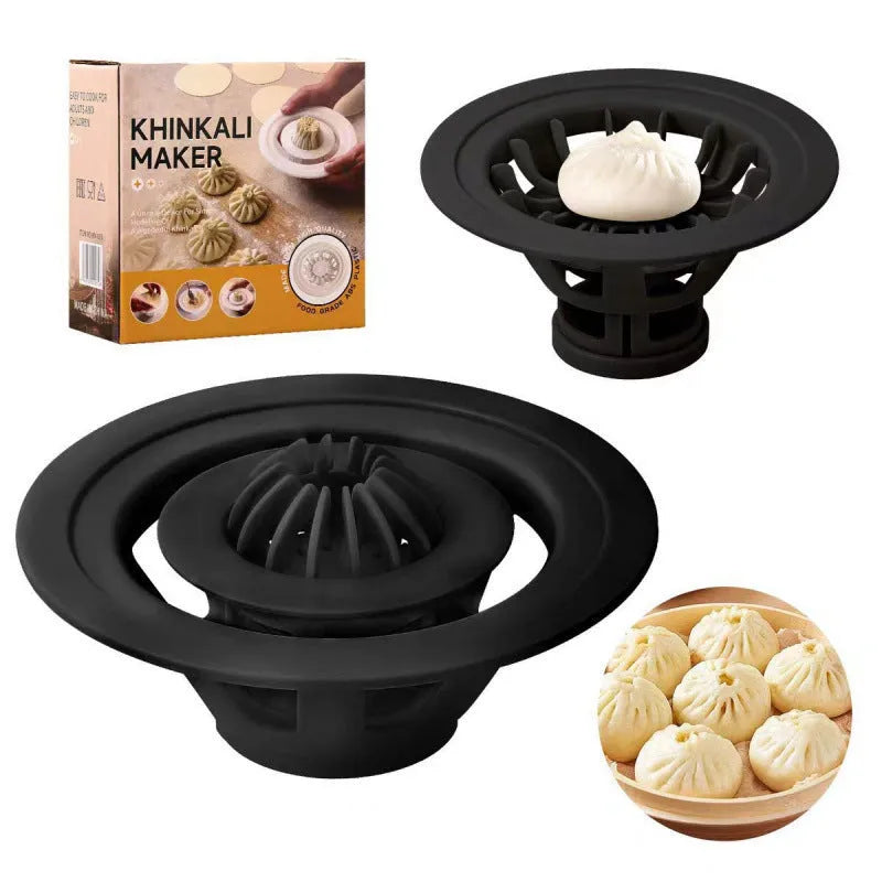 Black Jinkali manual dumpling mould tool for shaping baozi and shaomai