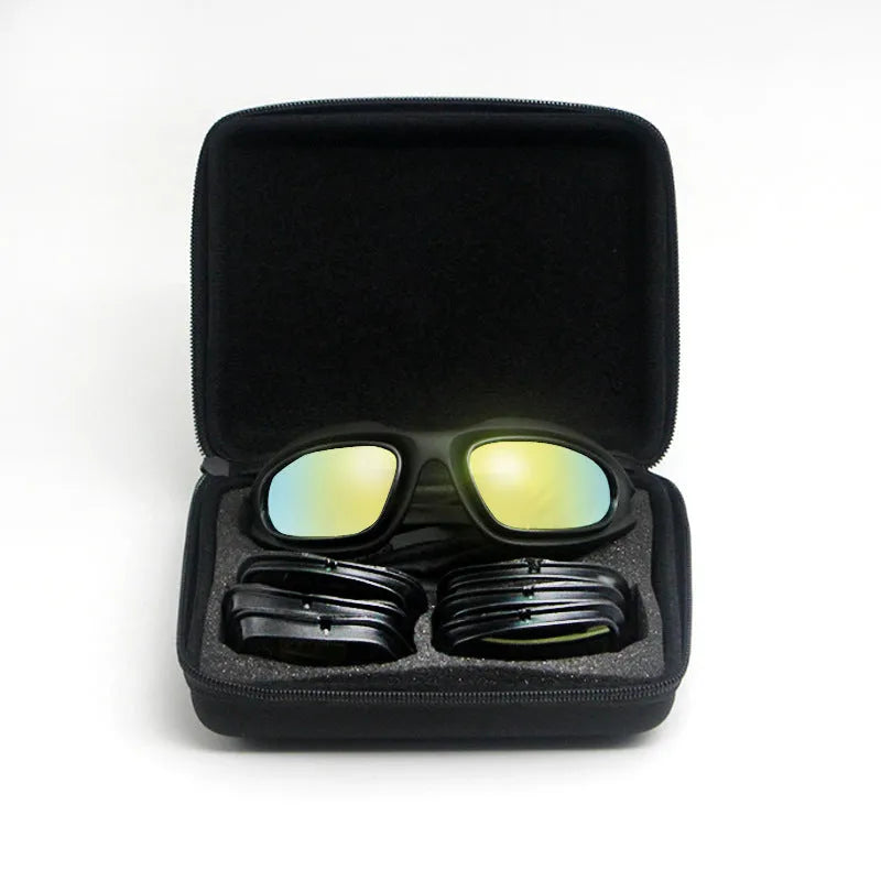 Tactical polarized sunglasses with full rim frame design for outdoor cycling and sports