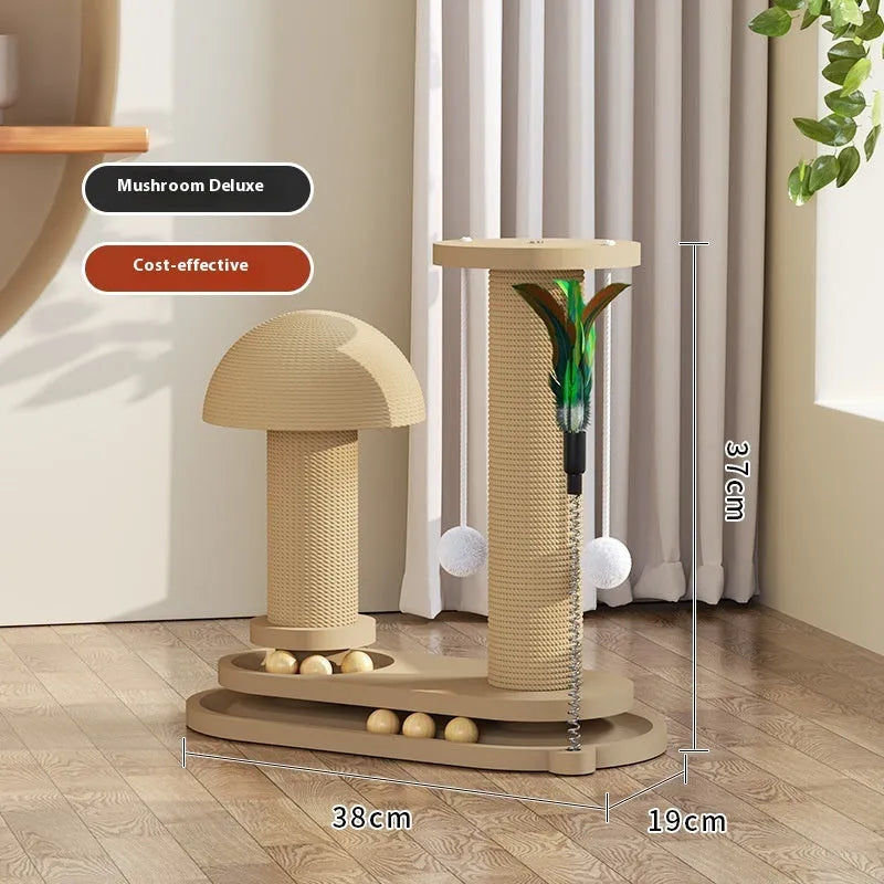 Solid wood cat turntable scratching post climbing frame in multiple colour variations