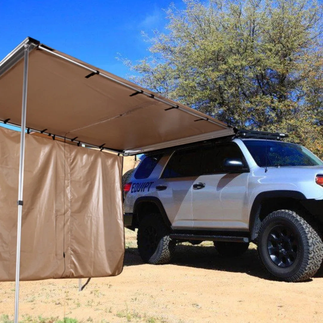Black glue-treated car sunshade and camping tent with aluminium alloy poles in multiple size options