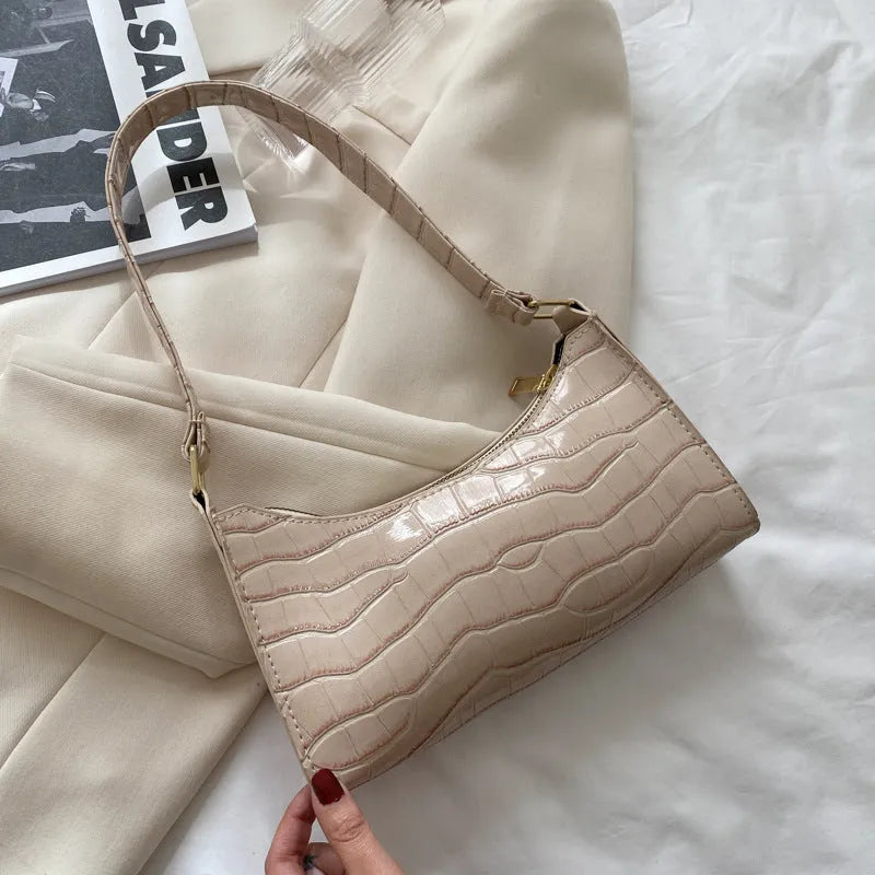 Small square PU underarm shoulder bag in Korean style with multiple colour and pattern options