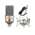 Wired condenser microphone with stand in champagne gold or black gold colour
