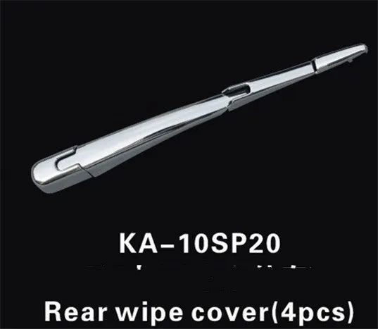 Silvery ABS plastic rear window wiper cover trim for a 2010 Hyundai car