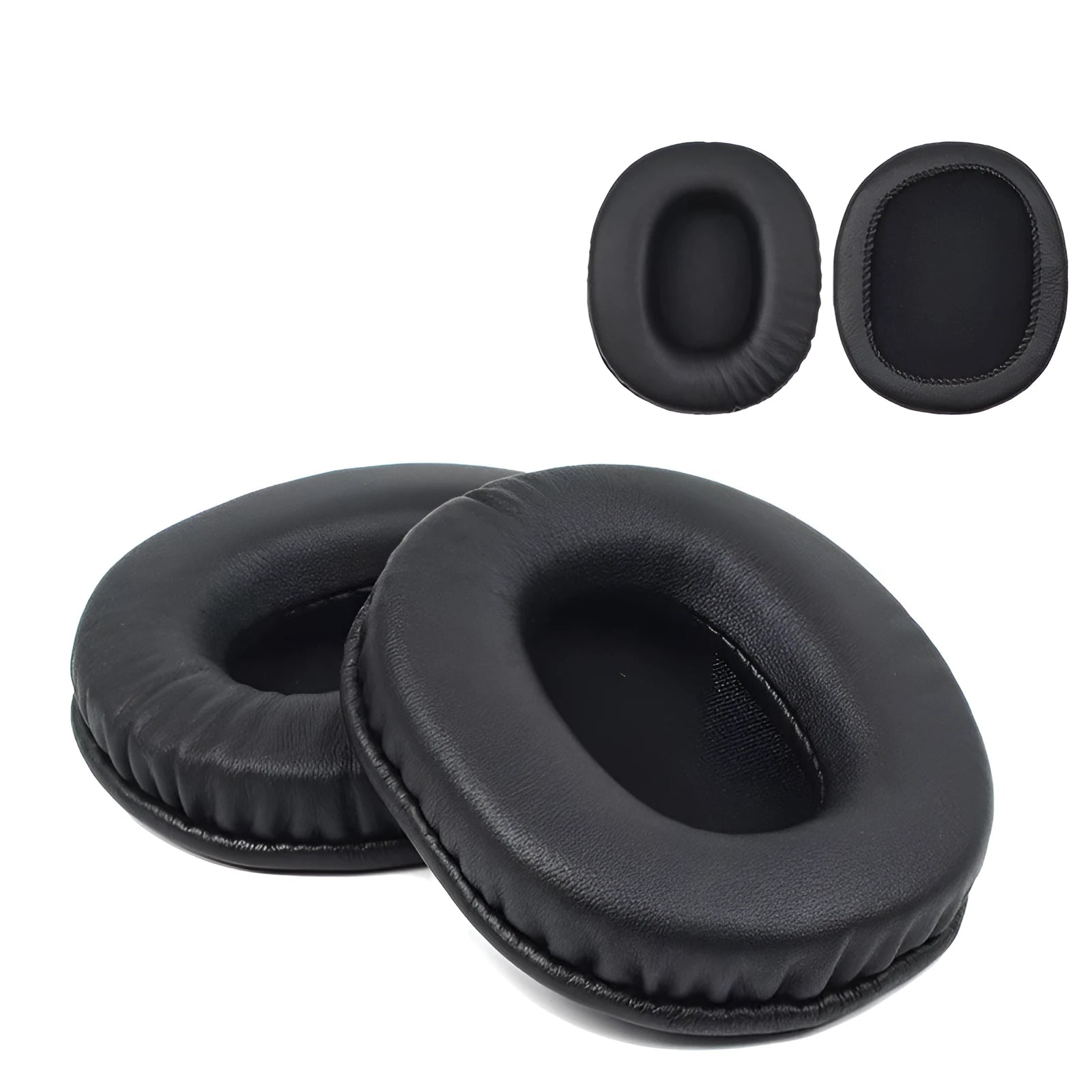 Black soft PU leather replacement earmuff covers for Sony MDR-1R headphones