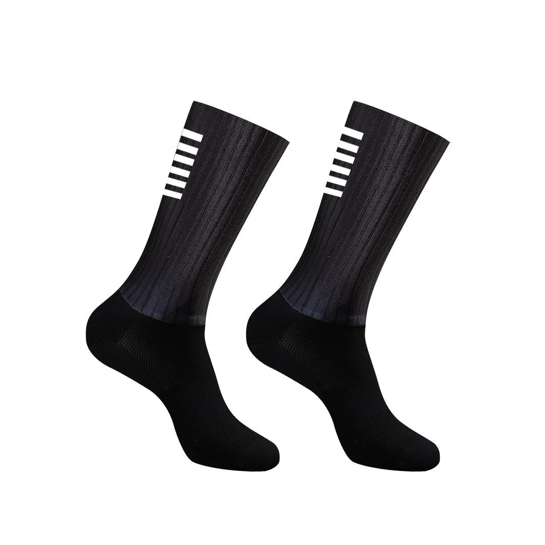Athletic sports socks in orange, black, purple, white, grey or dark blue colours