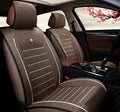 Disposable leather car seat cushion with breathable fibre hemp and universal five-seat fit in black colour