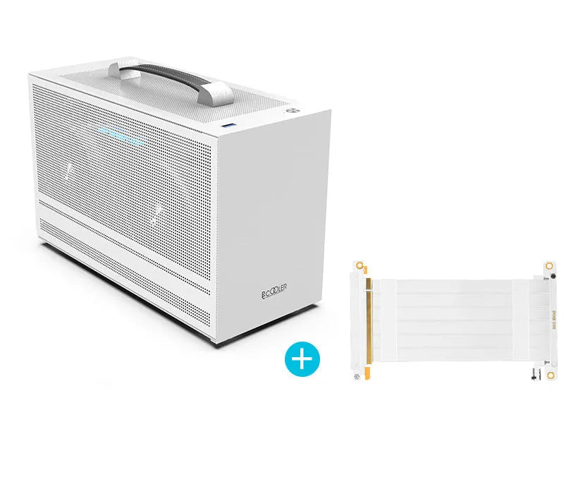 Hummingbird PRO Mini ITX desktop computer case in titanium gray and white colour options