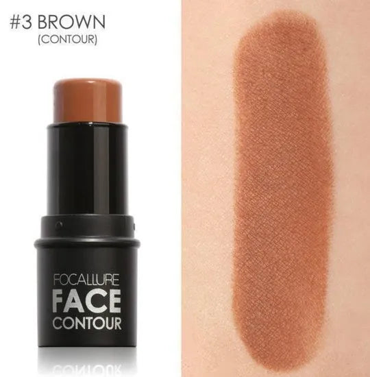 Face contour highlighter cosmetic powder compact with four colour options A, B, C, D.
