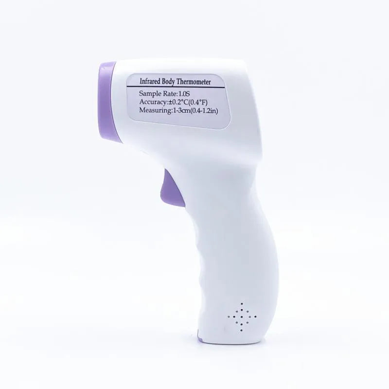 White digital non-contact thermometer with LCD display for infrared temperature measurement