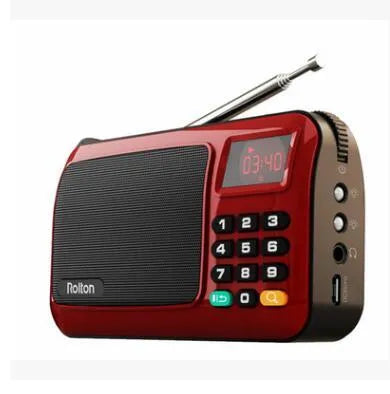 Golden Rolton W405 portable FM radio and MP3 speaker with LED display and carry strap