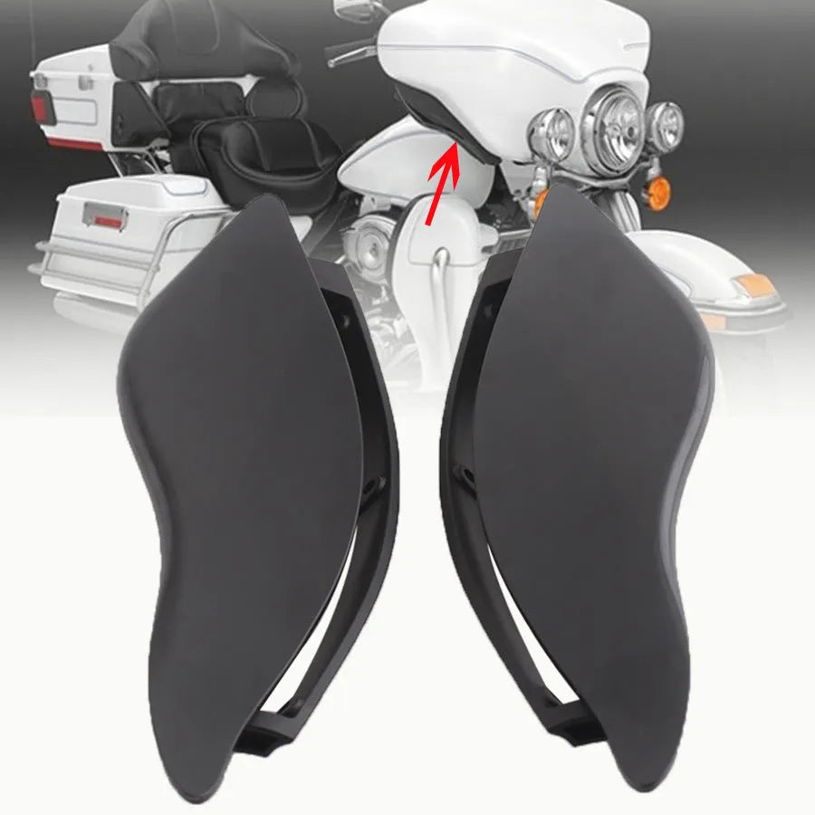 Harley Davidson three-wheel gliding motorcycle windshield side wing kit in ABS plastic