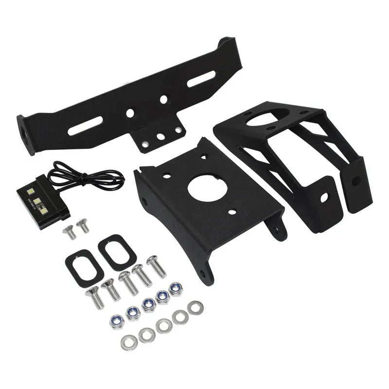 Black aluminium alloy Honda motorcycle rear licence plate holder with fixed mounting bracket