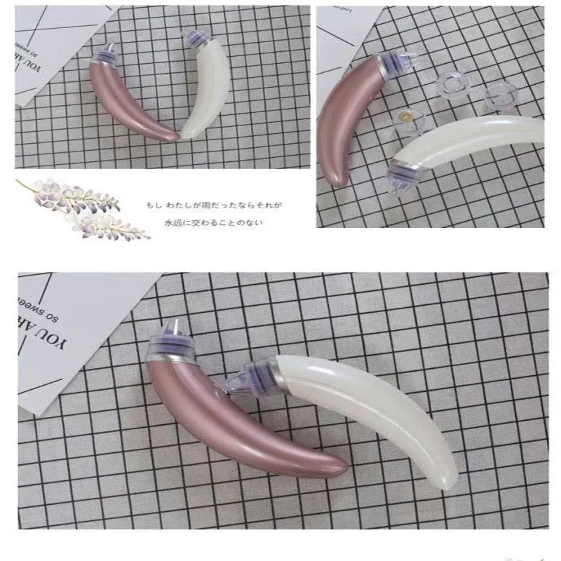 Rose gold and white electric blackhead suction pore cleanser device for face and nose