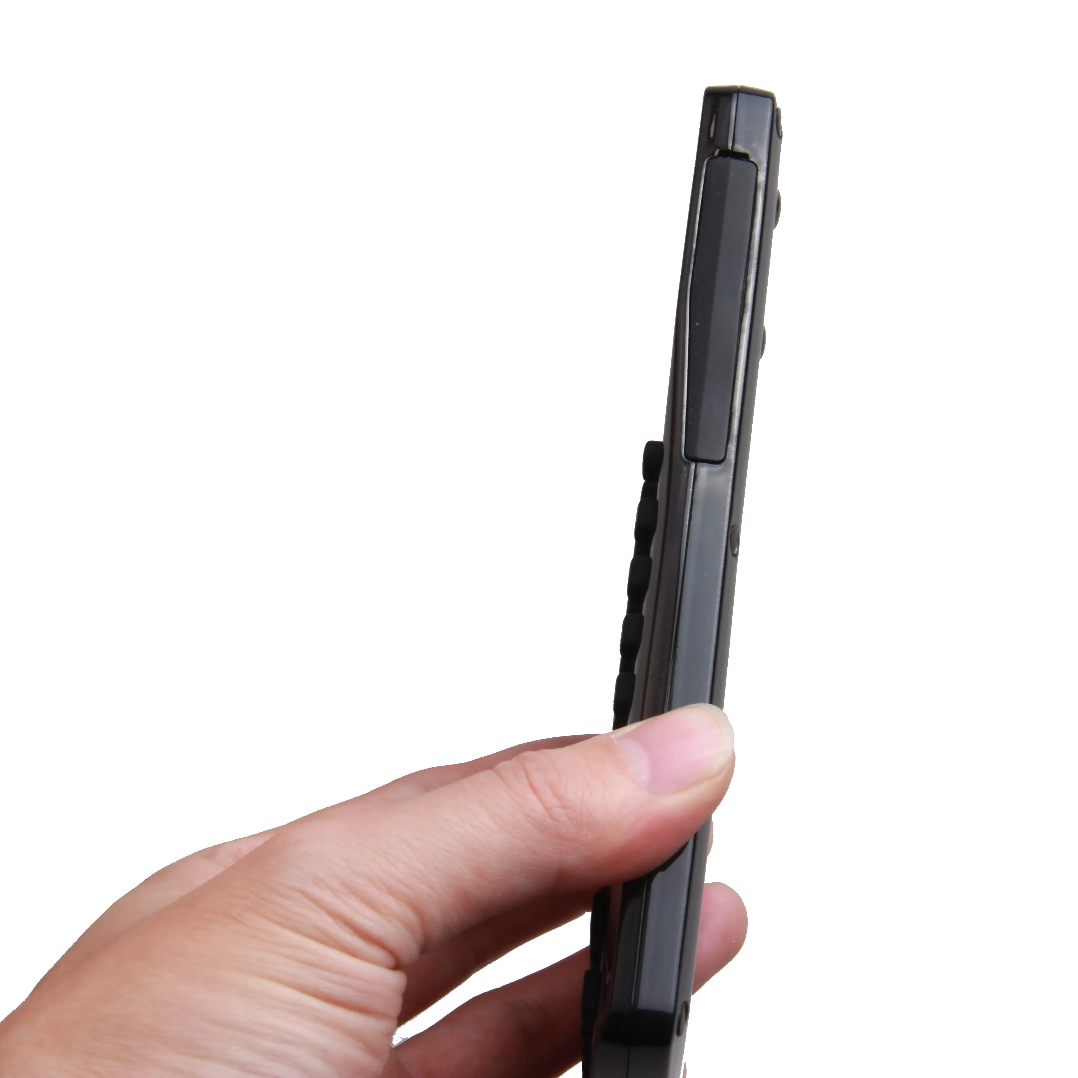 Black multifunctional e-book reader with 2.8cm screen and adjustable strap showing language selection interface