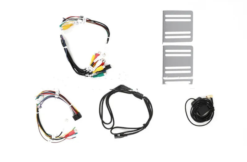 10.1 inch Android car stereo with trapezoidal panel and touchscreen display