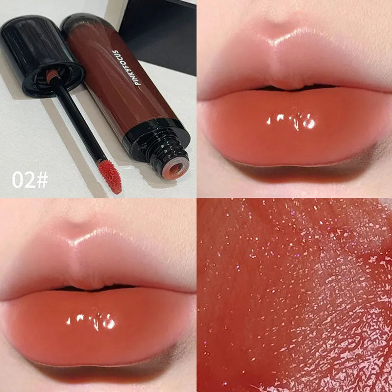 Black Shiny Makeup Mirror Lip Lacquer in six Black Citrus shade options