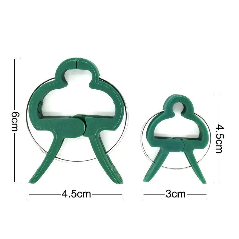 Green plastic plant fixing clips for tomato cucumber and pea vines