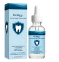 60ml bottle of dental restorative fluid with hydroxyapatite and theobromine ingredients listed.