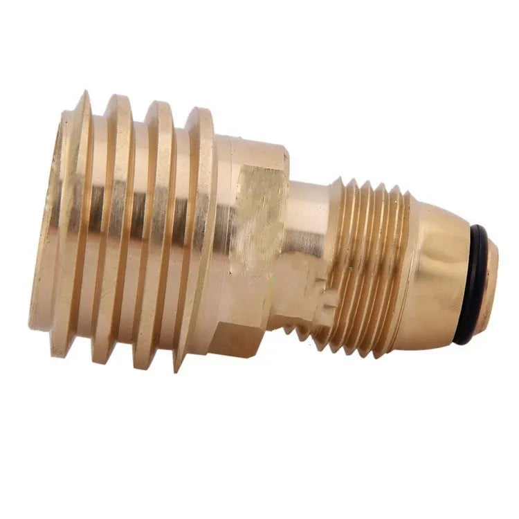 Brass gas brazier adapter with 7mm taper thread for household gas charging applications
