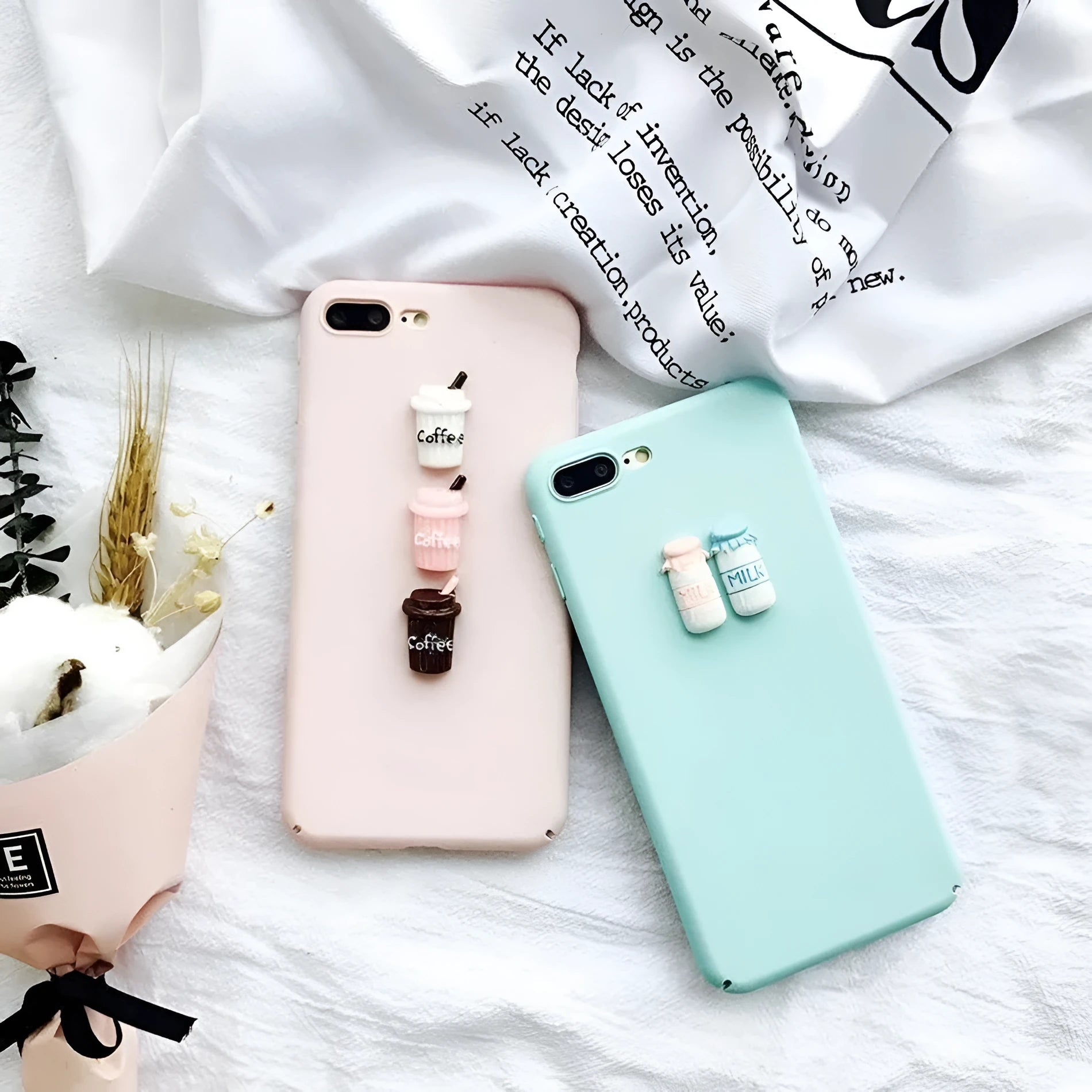 Silicone TPU iPhone case with 3D cartoon cat design in multiple colour options