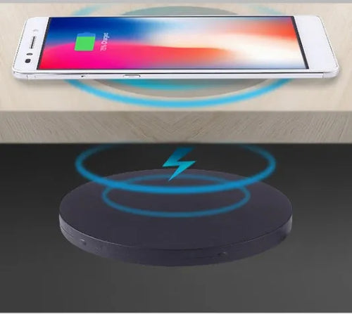 60mm round embedded wireless charger for desks and tables with 10W fast charging
