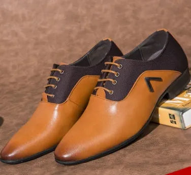 Men's black Oxford shoe with a low-cut artificial PU upper and rubber sole on a white background.