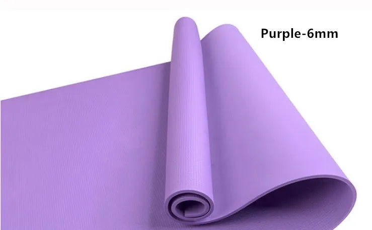 Red EVA fitness yoga mat showing its texture, with a 4mm thickness edge visible.