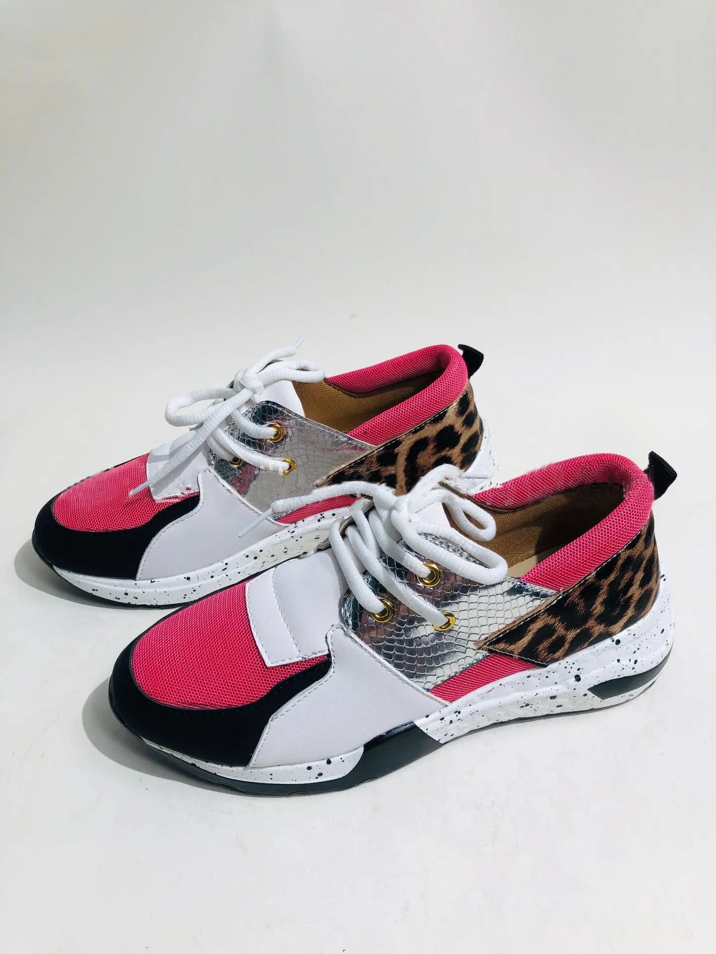 Women's casual flat sneakers with suede upper and wedge heel in multiple colour options