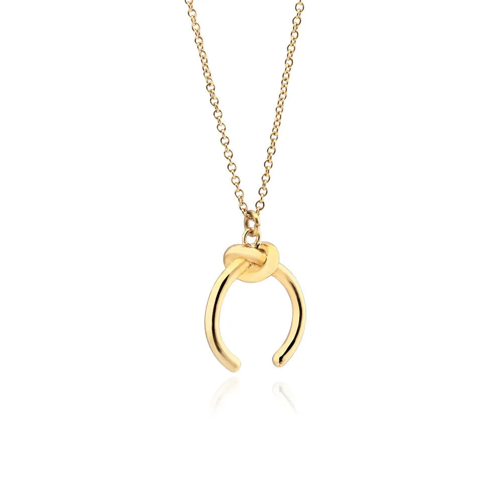 Vintage geometric copper pendant necklace with adjustable chain in gold or silver electroplated finish