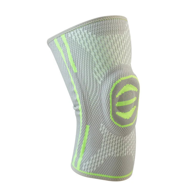 Cotton mountaineering knee pad in blue colour showing sports protection design