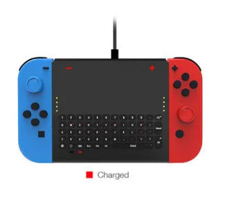Black felt pouch for Nintendo Switch open to show console compartment and five game card slots