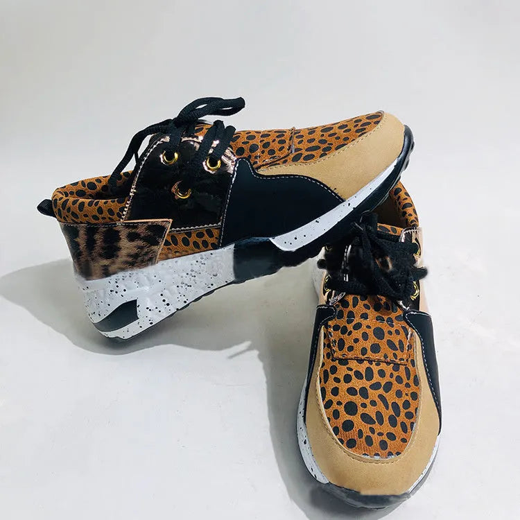 Women's casual flat sneakers with suede upper and wedge heel in multiple colour options