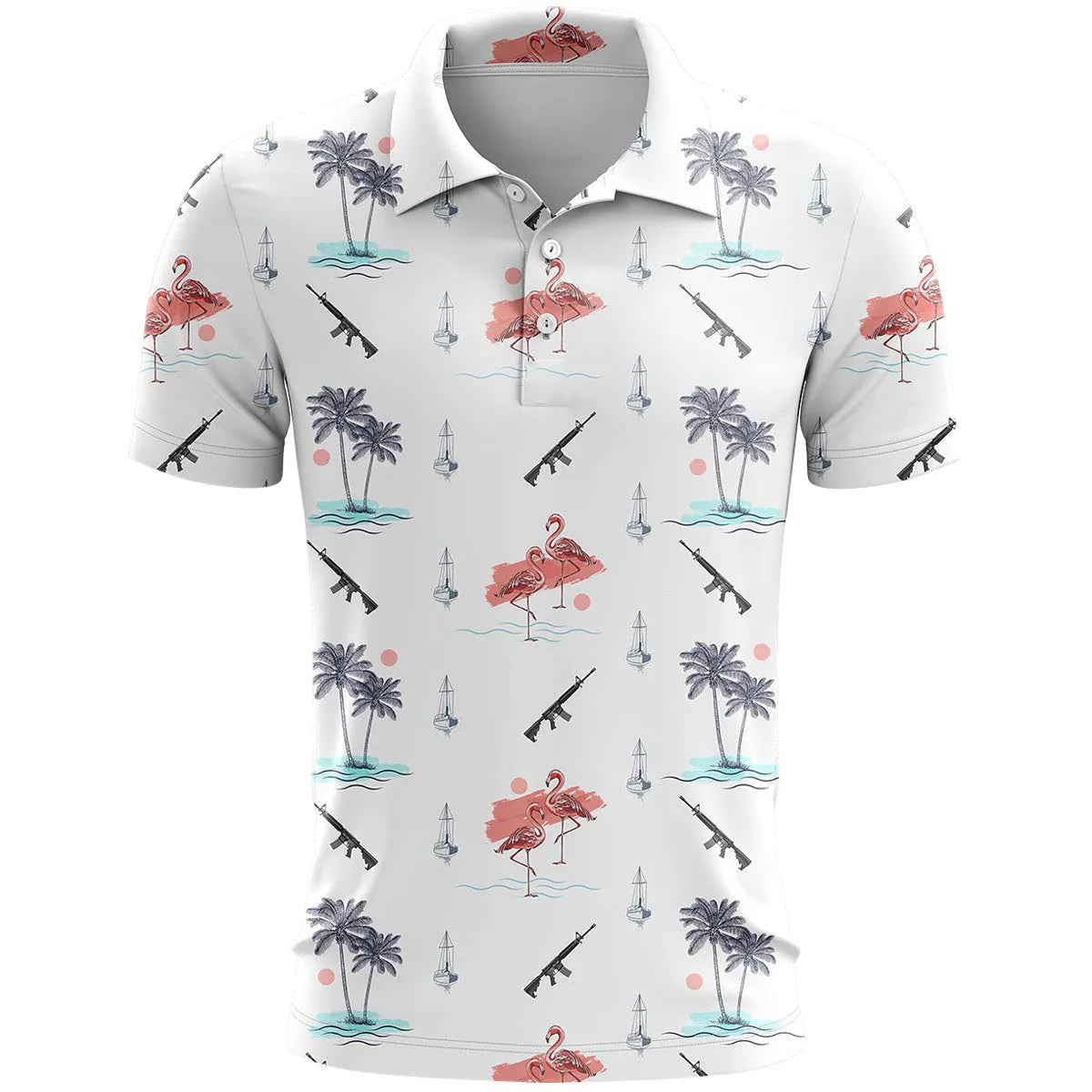 3D printed short sleeve leisure top in loose fit with bird eye cloth fabric