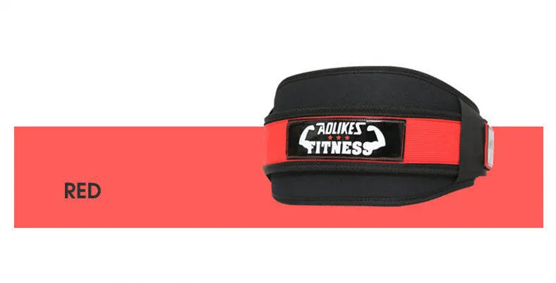 Nylon fitness weightlifting waistband for adults in Black, Red or Yellow colours