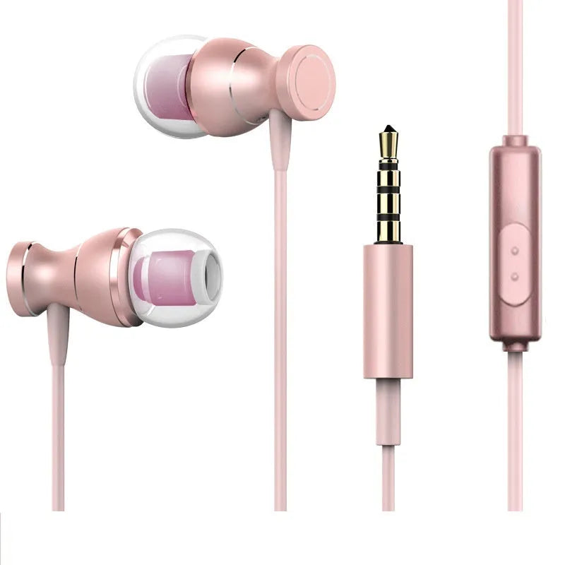 In-ear subwoofer headphones with 3.5mm plug and 1.2m cable in choice of four colours