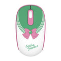Sailor Moon wireless computer mouse with pink character design showing three buttons and USB receiver
