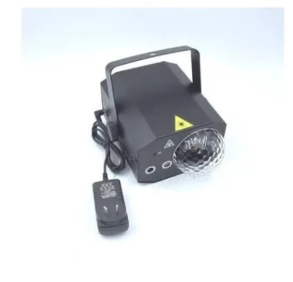 LED laser magic fan stage lighting equipment with dual laser projection and RGB illumination