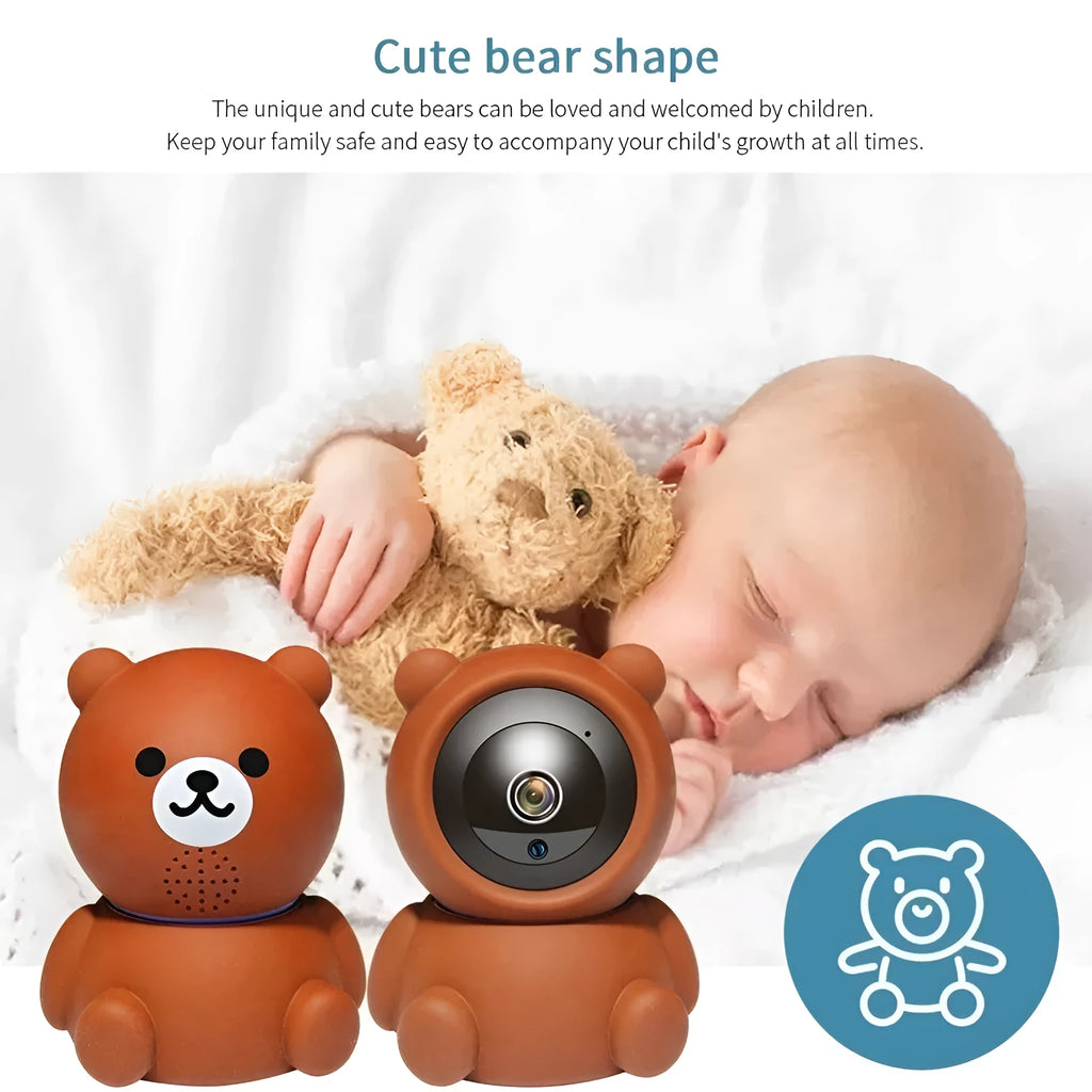 Bear 1080P WiFi security camera with auto-tracking and infrared night vision for home monitoring