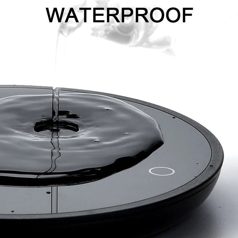 Black coffee mug warmer with temperature switch and waterproof design for home office use