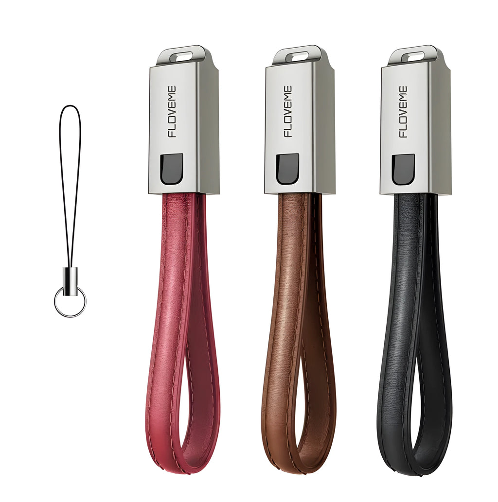 20cm leather braided USB to Lightning iPhone charging cable with zinc alloy connector