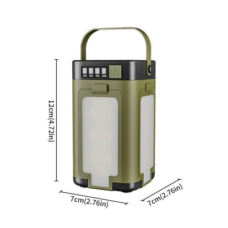 LY24 four leaves solar camping light folded closed with top solar panel visible