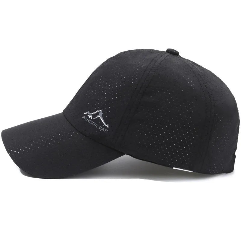 Adjustable baseball cap with dome crown in polyester fabric showing colour options