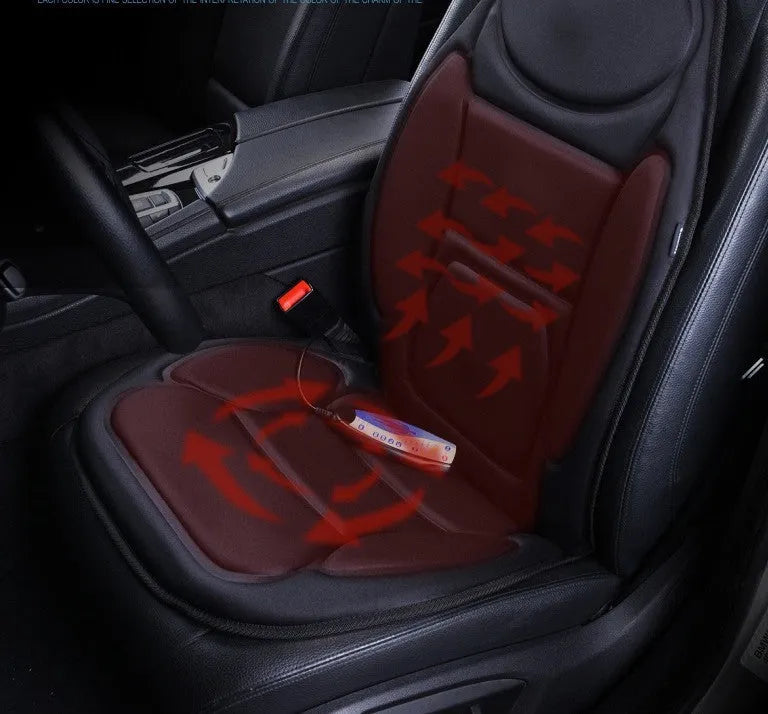 Cotton car massage cushion in black and deep grey for car seat office chair home use