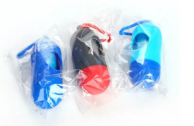 Pet waste bags in six colours showing black, blue, green, light blue, pink and red options