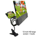 12-inch foldable mobile phone screen amplifier with speaker and flexible gooseneck stand