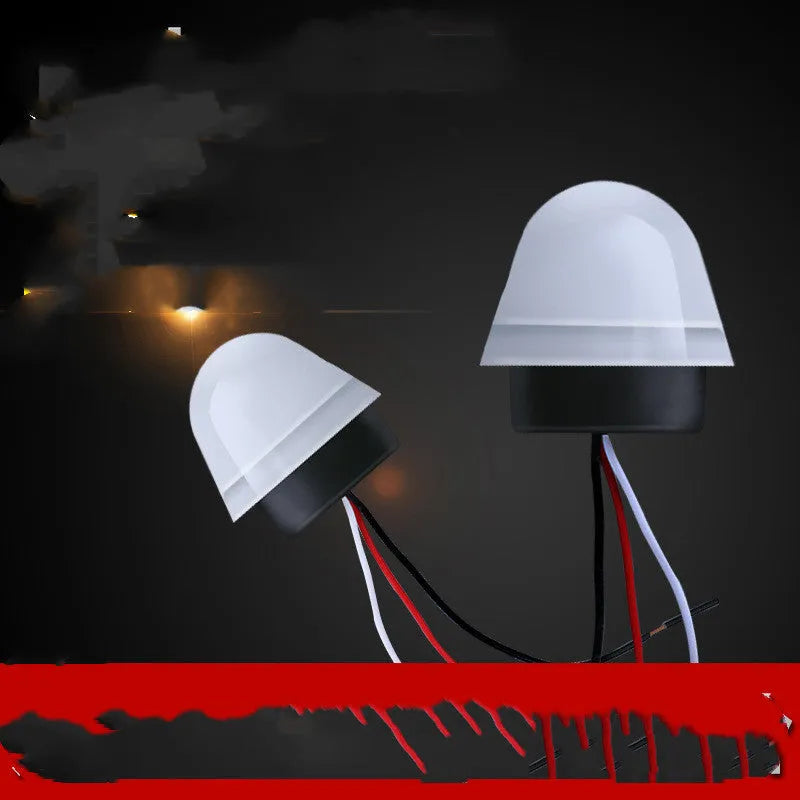 White automatic induction street lamp with 3-5 metre sensor range for 220V outdoor security lighting