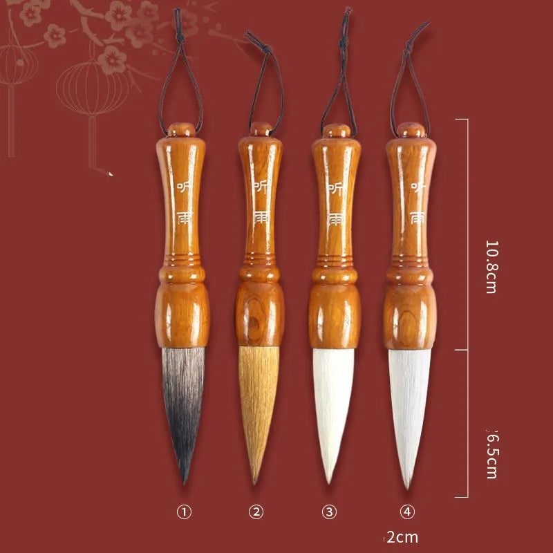 Large traditional Chinese calligraphy brush with mixed wolf and sheep hair bristles for wrist painting