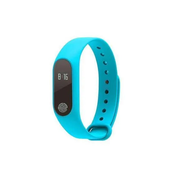 Motion intelligent hand ring for heart rate and step tracking, shown in multiple colours.