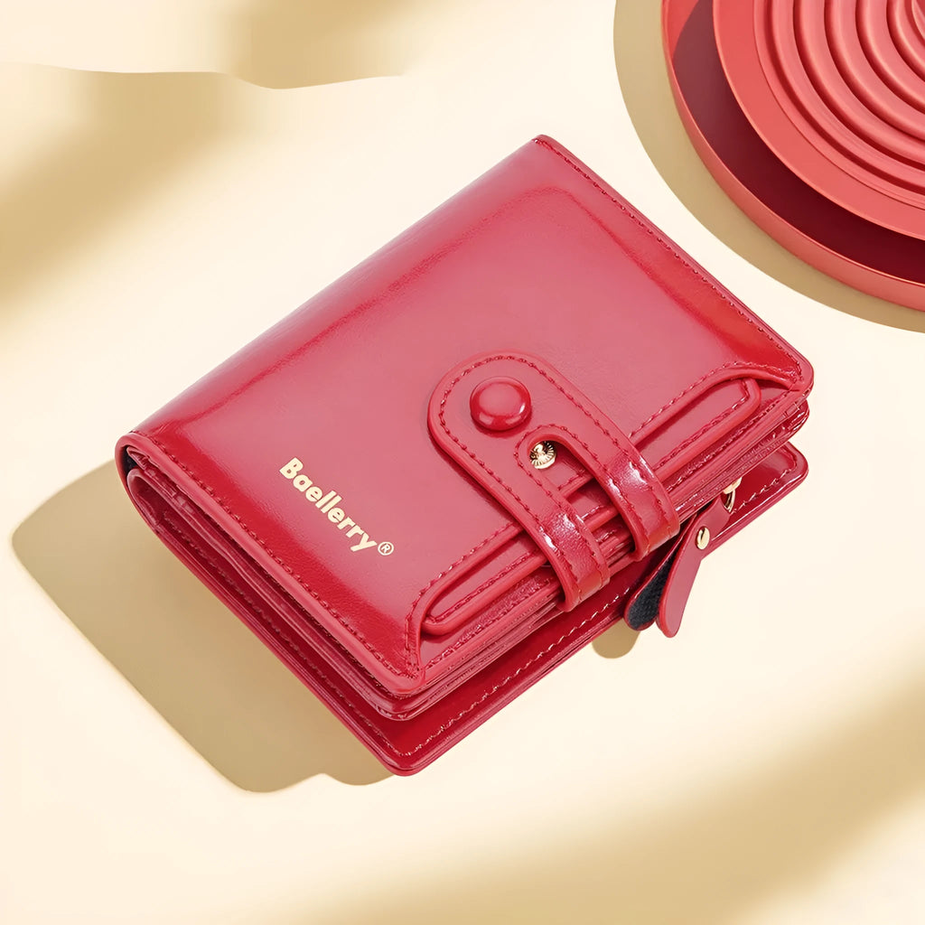 Women's PU leather card holder wallet available in multiple colours with polyester lining